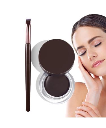 Gel Eyeliner Long Lasting Natural Eye Liner | Eye Makeup With Brushes Included Cosmetic Accessories For Dating Prom Traveling Performance Pochy Natural Black