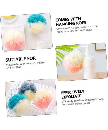 Buy Housoutil 8pcs Color Matching Bath Balls & Exfoliating Sponges - Ideal Shower Poufs & Loofahs for a Luxurious Bath Experience | International Shipping Available - Buy Online on GoSupps.com