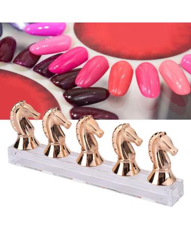Horse Head Nail Tip Nail Tip Holder DIY Training Tips Display Practice Rack Magnet Adsorption False Nail Display Support Holders False Nail Tip Manicure Tool(Rose Gold) - Buy Online on GoSupps.com