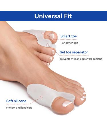 zhongko Bunion Corrector Toe Straightener Set 2 Bunion Splints With 2 Big Toe Bunion Protective Pads Hallux Valgus Relief Toe Corrector for Day/Night Support - Buy Online on GoSupps.com