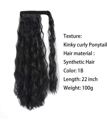 Ponytail Extension Ponytail Extensions for Women Long Curly Ponytail Natural hair extension Wrap on Clip Hair Blonde Black Horse Tail Synthetic Ponytail Hair Extension(Q19 16) 22INCHES Q19 16 - Buy Online on GoSupps.com