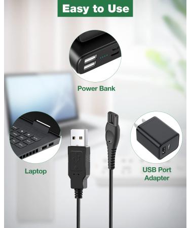 15V USB Charging Cable for Philips Norelco Electric Shaver & Beard Trimmer - HQ8505 Series - JOVNO Power Supply Adapter - Buy Online on GoSupps.com