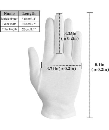 100% Cotton Gloves - 6 Pairs White Moisturizing Gloves for Women | Eczema Relief & SPA Use - Ideal for Jewelry Inspection & Archival Work - One Size Fits All - Buy Online on GoSupps.com