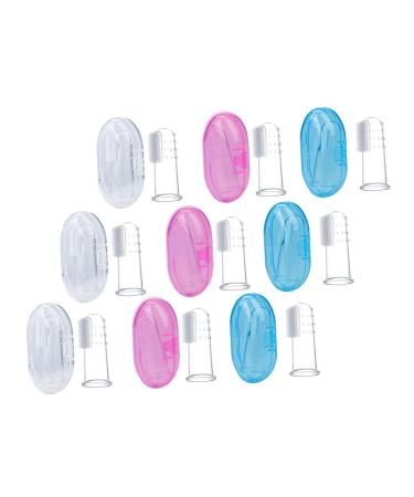 Magiclulu 9 Pieces of finger toothbrush toothing brush for toddler toothbrush oral massager baby toothbrush baby toothbrush mouth cleaning