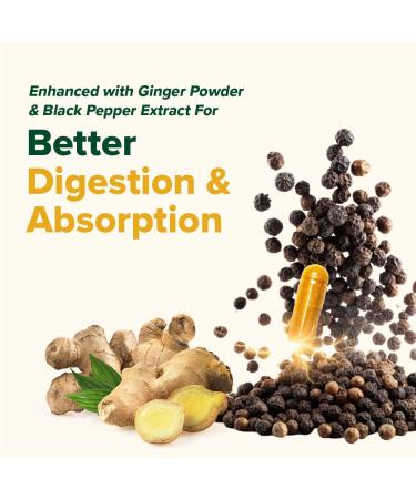 VAHDAM Turmeric Ginger 1900mg - with 1500mg Curcuminoids | Added Ginger & Piperine for Fast Absorption | Supports Joint Health and Mobility | 90 Capsules (Pack of 2) - Buy Online on GoSupps.com