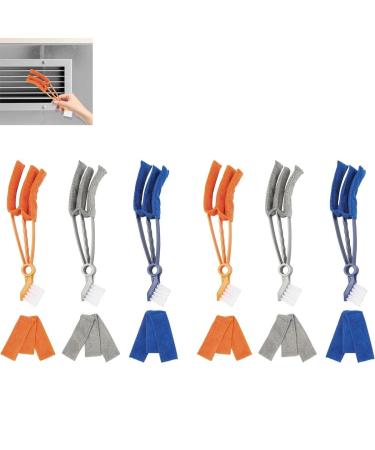 Window Blind Cleaner Duster Brush 2 in 1 Crevice Cleaning Duster Brush Used for Cleaning and Dusting Tools for Blinds Air Conditioners Car Vents (6pcs)