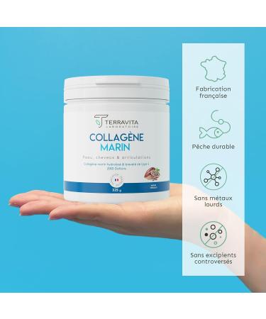 Patented MARINE COLLAGEN Powder | 325 Grams of Pure Type 1 Collagen Peptides | Supple Joints Smooth Skin & - Buy Online on GoSupps.com