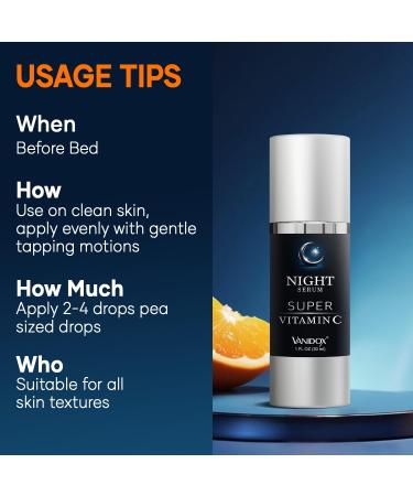 Super Vitamin C Serum for Mature Skin | Reduces Dark Spots Wrinkles & Hydrates - 1 fl oz - Buy Online on GoSupps.com