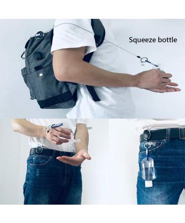 1.7oz Travel Bottle Keychain - Portable Fine Mist Spray Bottles with Stretchable Lanyard - Reusable Empty Squeezable Containers for Shampoo & Liquids - Buy Online on GoSupps.com
