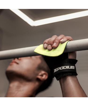 XPODIUM Fingerless Hand Grips for Pull-ups & Gymnastics with Wrist Straps - Small Black - Buy Online on GoSupps.com