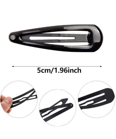 Black Metal Snap Hair Clips Set | Mini Slipproof Hair Clips for Kids - Perfect for Ponytails & Everyday Use - Buy Online on GoSupps.com