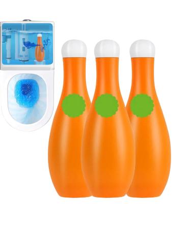 Bowling Blue Foam Toilet Bowl Cleaner Bottled Automatic Long Lasting Toilet Bowl Cleaner - Long Lasting Fragrance Lime Scale Removal Toilet Tank All Purpose Cleaner 3pcs