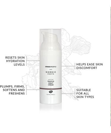 Green People Nordic Roots Truffle Night Cream 50ml | Natural Scandi Face Cream | Unscented Calming Night Cream for Sensitive Skin & All Skin Types | Ethyl Alcohol Free | Cruelty Free & Vegan - Buy Online on GoSupps.com