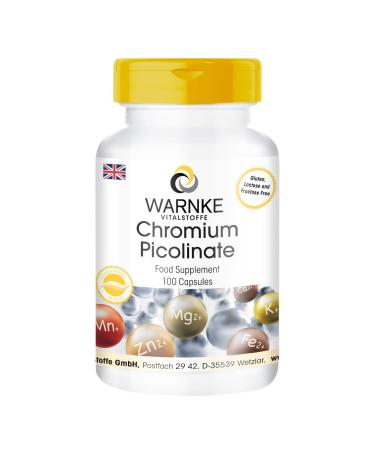 Chromium Picolinate 60 mcg by Chrome Bioverf gbar 100 Capsules Vegi 0.033 kg (Pack of 1) | Warnke Vitalstoffe