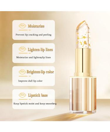  JIAOY Transfer-proof color-changing lipsticks color-changing lipsticks long-lasting transparent moisturizing lip balm gold foil lip balm for women (1 piece) - Buy Online on GoSupps.com