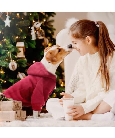 Small Dog Hoodies Clothes Cotton Warm Puppy Clothes Pullover Sof Puppy Kittens Cotton Hoodies Coat Pet Hooded Clothes for Small Dog Cat Winter Sweatshirt (L Red) L Red - Buy Online on GoSupps.com