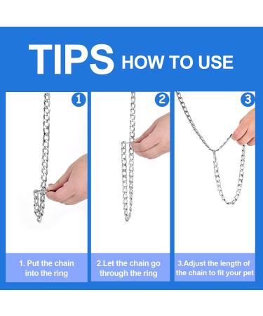 Choke Chain for Dogs 55cm Durable Thick Dog Collar for Pet Outdoor Training No Pull Dog Metal Slip Collar for Small Medium Large Dogs - Buy Online on GoSupps.com