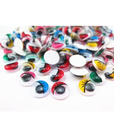 Yueton 200pcs Mini Wiggle Eyes with Eyelash - Colorful Adhesive Back Googly Eyes for Kids Crafts (10mm) - Buy Online on GoSupps.com