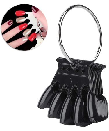 4 Colors Nail Color Card - 50 pcs Nail Art Practice Tips for Manicure Polish Gel Display Tool (2# Black) - Buy Online on GoSupps.com
