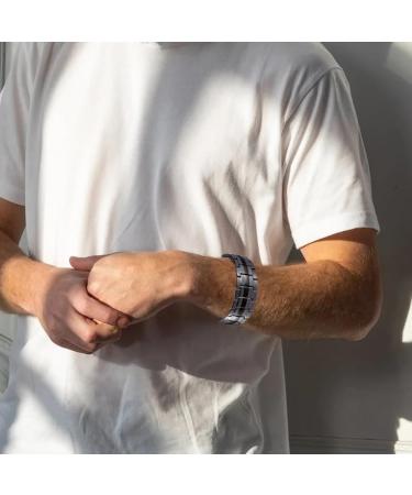 Buy Gobfar Titanium Magnetic Bracelet for Men | Ultra-Strength Adjustable Healing Bracelet with Magnetic Tape - Buy Online on GoSupps.com