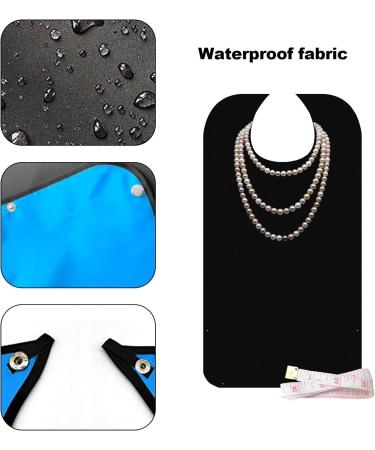 NITAIUN Washable Silicone Adult Bib with Pocket - Elderly Clothing Protector Apron for Eating - Reusable Dirty-Proof Senior Bib in Black - Buy Online on GoSupps.com
