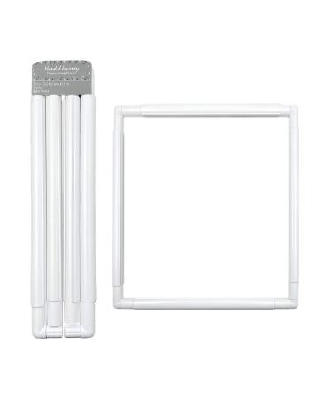 Hand U Journey Universal Clip Frame Square Rectangle Plastic Clip Frame for Embroidery  Quilting  Cross-Stitch  Punch Needle  Silk-Painting-17''x17''(43.1x43.1 cm) 17x17