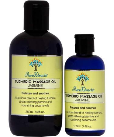 Turmeric Massage Oil with Jasmine- 100% Natural Arthritis Relief Great After Exercises Relaxing Anti-inflammatory Smells Amazing - by PureXtracts 250 ml (Pack of 1) - Buy Online on GoSupps.com