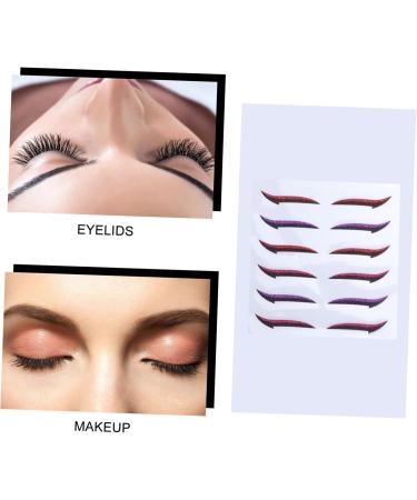 Beatifufu 12 Pairs Glitter Eyeliner Eyelid Transfer Tape Instant Eye Lift Decal Double Stickers Tool - Buy Online on GoSupps.com