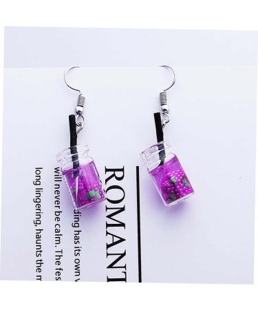 1 Pair Ear Dangle Funny Earbob Drop Earrings for Women Earings for Women Pendant Fruit Red Girl 4.5X0.8cm Purple - Buy Online on GoSupps.com