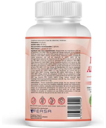 Multivitamin Complex for Women | Calcium Magnesium Iron Vitamins A C E B12 D3 B9 B6 | Essential Vitamins & Minerals | Energy & Immunity | 60 Caps - Buy Online on GoSupps.com