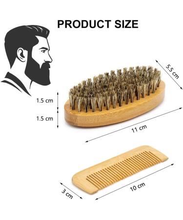 Premium Wild Boar Bristle Beard Brush for Men | Perfect for Grooming and Styling - Buy Online on GoSupps.com