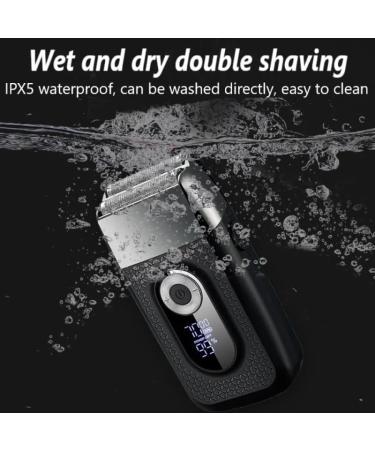 Men's Electric Shaver - LCD Mini Beard Trimmer for Face & Bald Head - Compact Razor for Sideburns & Hair Care - Buy Online on GoSupps.com