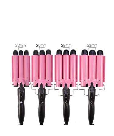 Buy ZJchao 32mm Hair Waver & Curling Wand - Fashionable Triple Pipe Hair Curler for DIY Beach Waves & Stylish Curls - Buy Online on GoSupps.com