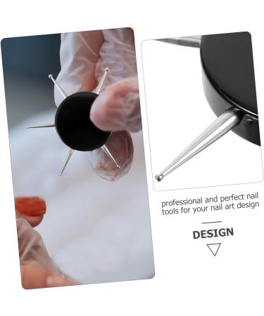 Minkissy Nail Art Drill Pen - Manicure Painting & Dotting Tool Set | Gemstone Mandala Dotting Tools | Acrylic Stippling Pen | Black 6.9x6.9cm - Buy Online on GoSupps.com