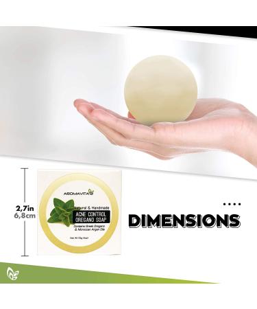 Aromavita Facial Acne Control Soap with Oregano & Argan Oil - Natural Face Wash for Clear Skin - Buy Online on GoSupps.com