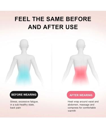 Waist Massage Belt with Hot Compress | Menstrual Uterus Warming Pad & Back Pain Relief - 3 Temperature Settings for Dysmenorrhea & Stomach Cramps - Buy Online on GoSupps.com