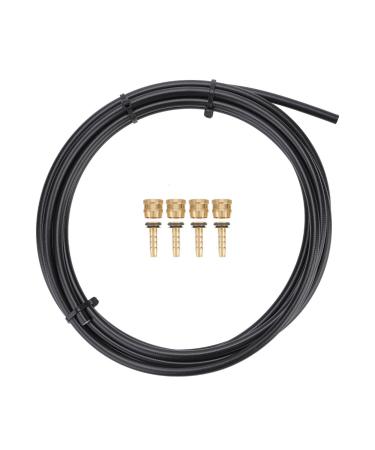 DIY 3m 5.4mm Bicycle Hydraulic Brake Hose Tube Set, Black Bike Hydraulic Disc Brake Hose Tube with 4pcs Olive Connector Inserts Set for DIY Bike Accessory - Buy Online on GoSupps.com