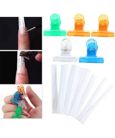 VIFERR Nail Extension Fiberglass Set - 10pcs Manicure Acrylic Tips & 5pcs Nail Art Clamps | International Shipping Available - Buy Online on GoSupps.com
