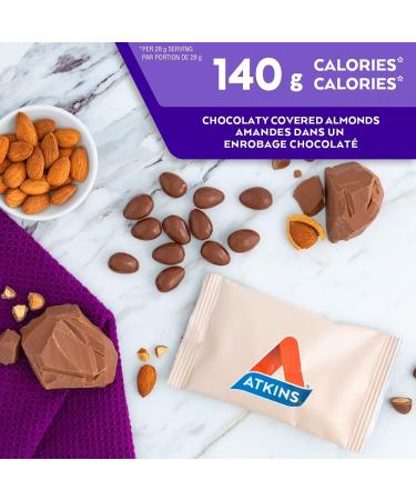 Atkins Endulge Chocolate Covered Almonds - Rich & Crunchy Keto-Friendly Bars - Buy Online on GoSupps.com