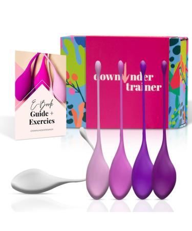 DownUnder Kegel Balls for Tightening Pelvic Floor | Premium Kegel Weights for Women - Set of 5 | Pelvic Floor Muscle Trainer for Strengthen Bladder Control – Beginners to Advanced with E-Book