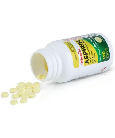 Timely by Time Cap Labs 81mg Aspirin 120 Count - Enteric Coated Pain Reliever for Adults - Made in USA - Buy Online on GoSupps.com
