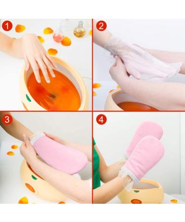 Ipetboom 4 Pairs Wax Bath Mittens Hand Treatment Paraffin Wax Bath Mitts Paraffin Wax Mitts and Booties Paraffin Wax Warmer for Hands and Feet Beautiful Feet Insulation M As Shown - Buy Online on GoSupps.com