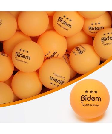 Bidem Ping Pong Balls, Advanced 3-Star Table Tennis Balls, Bulk Ping Pong Balls for Competition and Training, Pack of 60-120 Orange, 60 pack