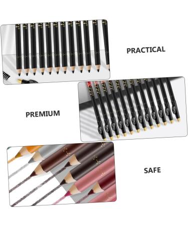 Mikinona 12pcs Lip Liner Eyeliner Waterproof Eyebrow Pencil Eyebrow Liner Plastic Makeup Pen Water Proof - Buy Online on GoSupps.com