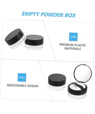 FOMIYES 2pcs Elastic Mesh Loose Powder Box Empty Powder Case Body Powder Puff Powder Puff Pad DIY Abs 1 g (Pack of 1) Black - Buy Online on GoSupps.com