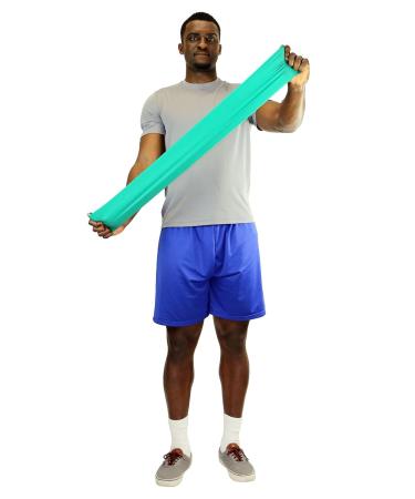 Buy CanDo Low Powder Exercise Band - Medium Green 50 Yard Roll for International Shipping - Enhance Your Workout - Buy Online on GoSupps.com