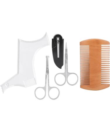 Beard Shaping Template Easy Use Stainless Steel Material Meet Different Demands Beard Styling Tool Set for Shape Cheek Line for Shape Neck Line - Buy Online on GoSupps.com