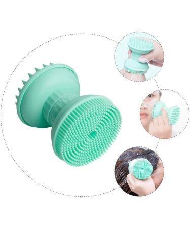 Ipetboom 1pc Three-in-one Bath Brush Face Scrubbers Face Exfoliator Brush Pore Scrubber Makeup Brushed Cleansing Shampoo Bath Scrubber for Body Scalp Shampoo Face Brush Triple Silica Gel 8.6x7cm Green - Buy Online on GoSupps.com