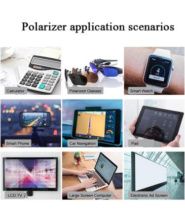 LIGPUS Linear Polarizer Film - 5PCS Polarizing Sheets for LCD/LED Screens and Photography - Buy Online on GoSupps.com