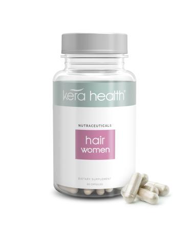 KeraHealth Hair Women Hair Growth Supplement with Zinc  Keratin with Biotin Pills for Hair Loss  No Gluten  60 Capsules 60 Count (Pack of 1)